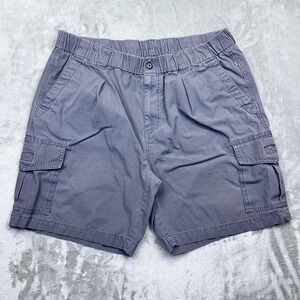Tommy Bahama Relax Cargo‎ Shorts Mens L Gray Elastic Waist Casual Fits 34" Beach